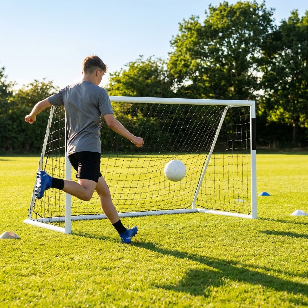 Aluminium Folding Football Goal in various sizes and colours, ideal for training and matches