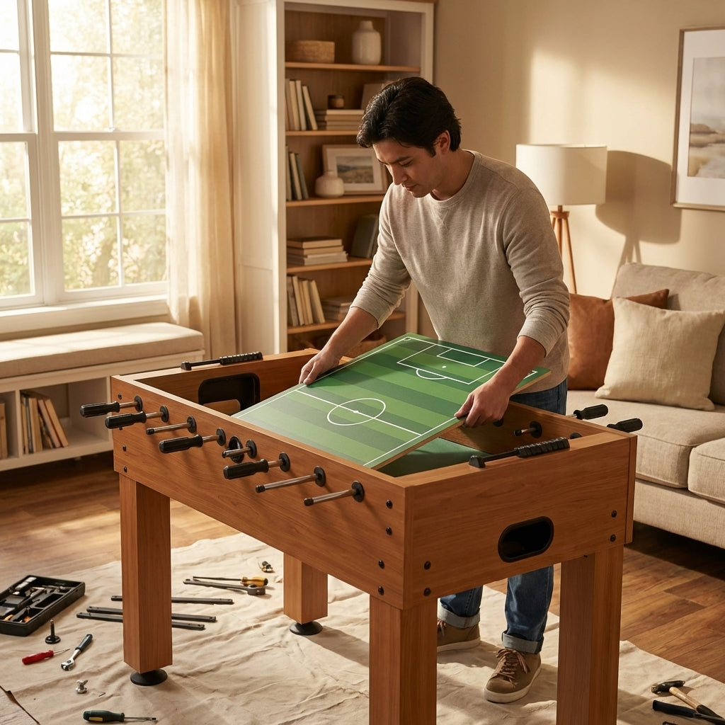 Table football spare parts, including legs and rods