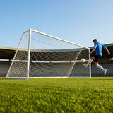 Stadium football goal with aluminium frame and durable netting