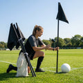 Customisable football corner flags in various colours and weatherproof design