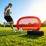 Beach football goal with fluorescent net and aluminium frame