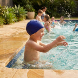 Kids' silicone swimming caps in a variety of colours for pool use