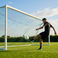 Multi-colour football goal nets for full-size goals