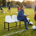 Aluminium sports bench with HDPE seats for indoor and outdoor use