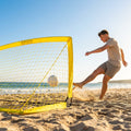 Beach football goal with fluorescent net and aluminium frame