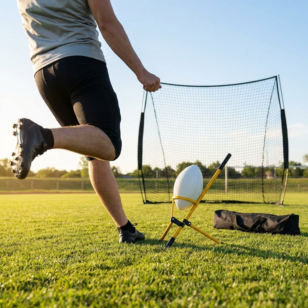 American football kicking tee with adjustable angles