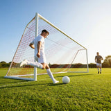 Football goal nets 24 x 8 ft, durable HDPE for clubs and schools
