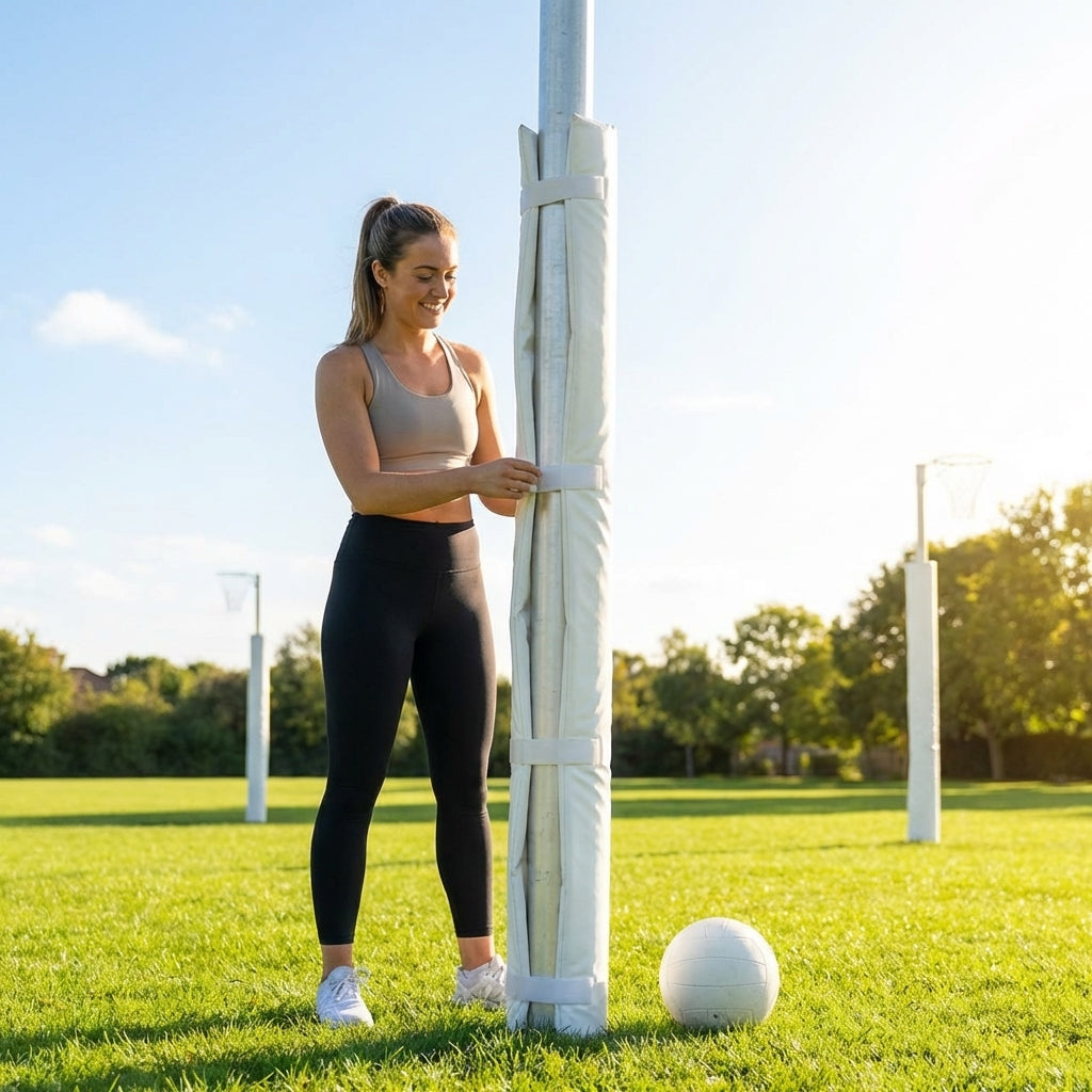 Netball Post Protector Padding – Black/White/Pink/Blue – Impact Resistant Foam – Indoor & Outdoor Use