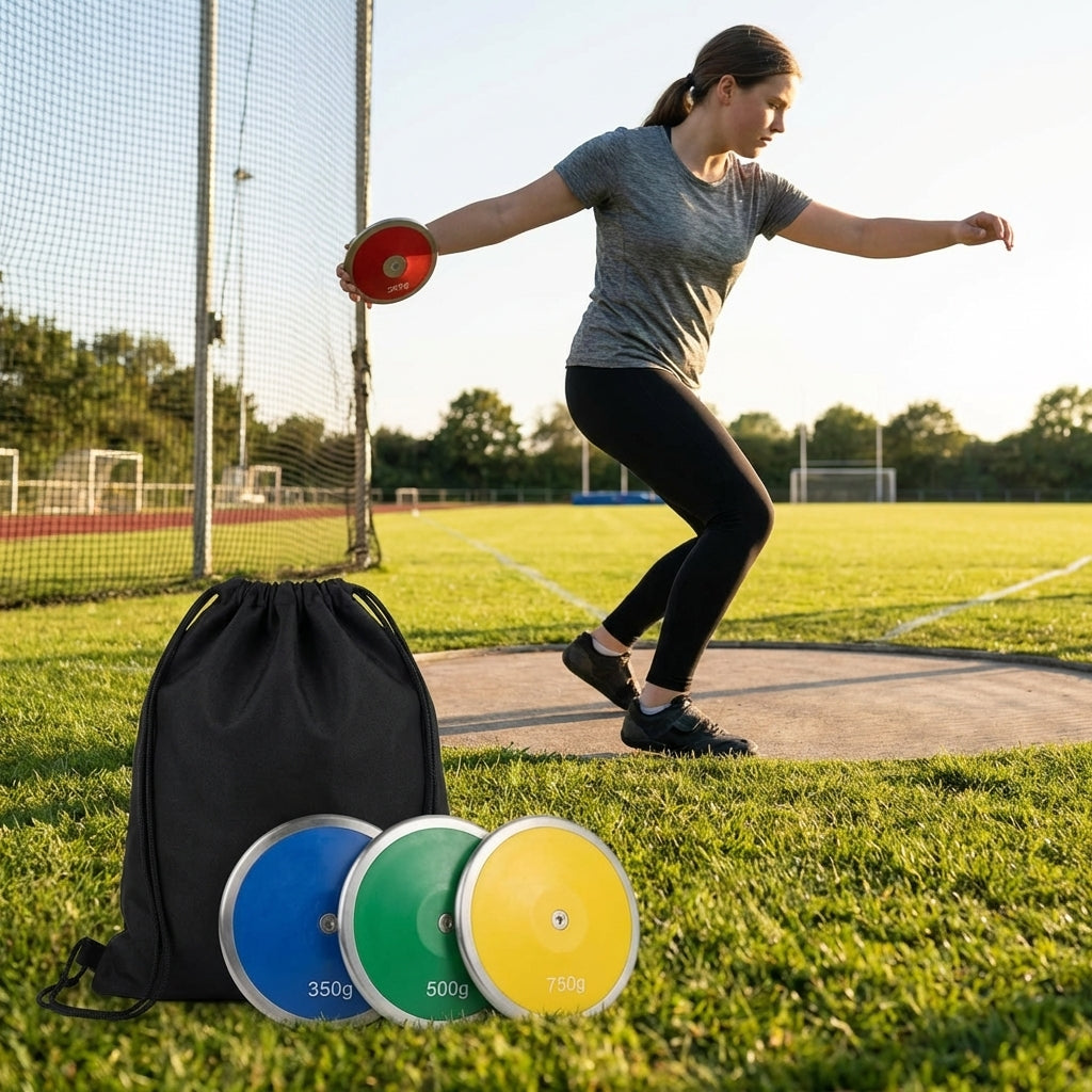 Junior Discus set with carry bag, assorted colours