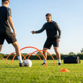 Football training passing arcs made of 34mm PVC