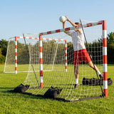 Portable handball goal for indoor and outdoor use