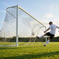 Multi-colour football goal nets for full-size goals