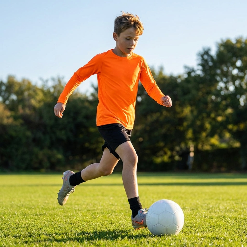 Junior Boys' Long Sleeve Base Layer Top in Various Colours