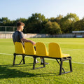 Aluminium sports bench with HDPE seats for indoor and outdoor use