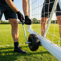 All-terrain football goal wheels for easy movement
