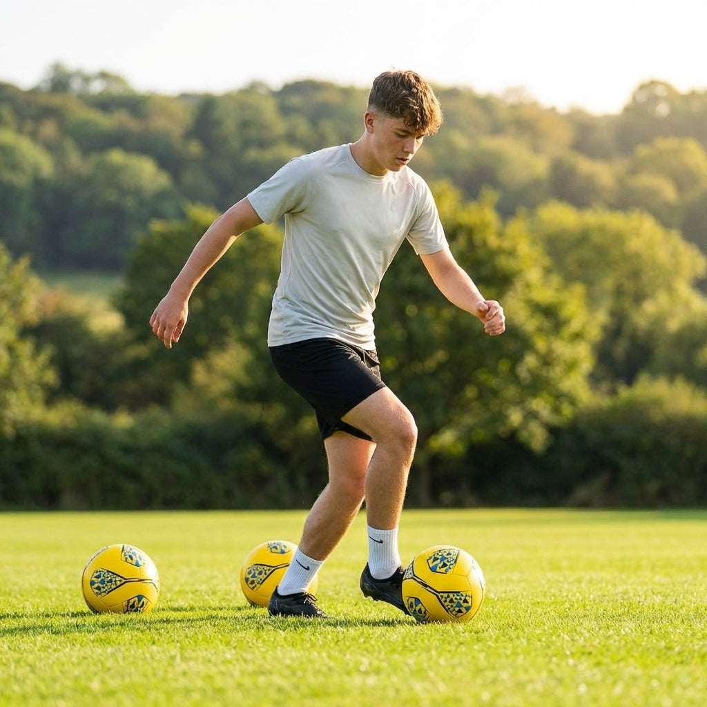 Club football in multiple colours and sizes for multi-surface use
