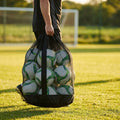 Football carry bag with 12 footballs, durable mesh