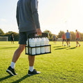 Set of 10 hygiene water bottles with foldable carrier for sports