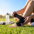 Elastic Adhesive Bandage Tape – Black/White – Cotton Spandex – Sports & Physio Use