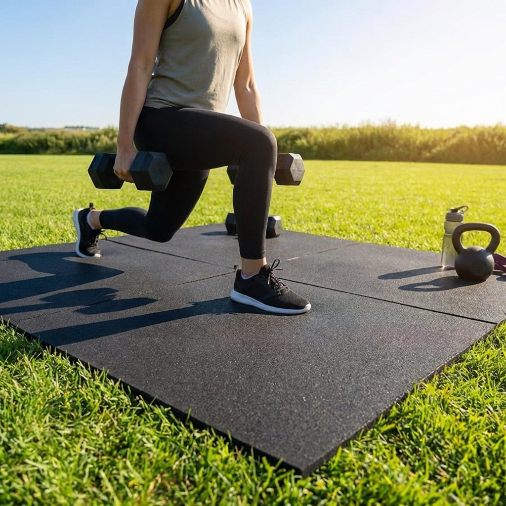 Rubber Gym Flooring Mats in various thicknesses and colours