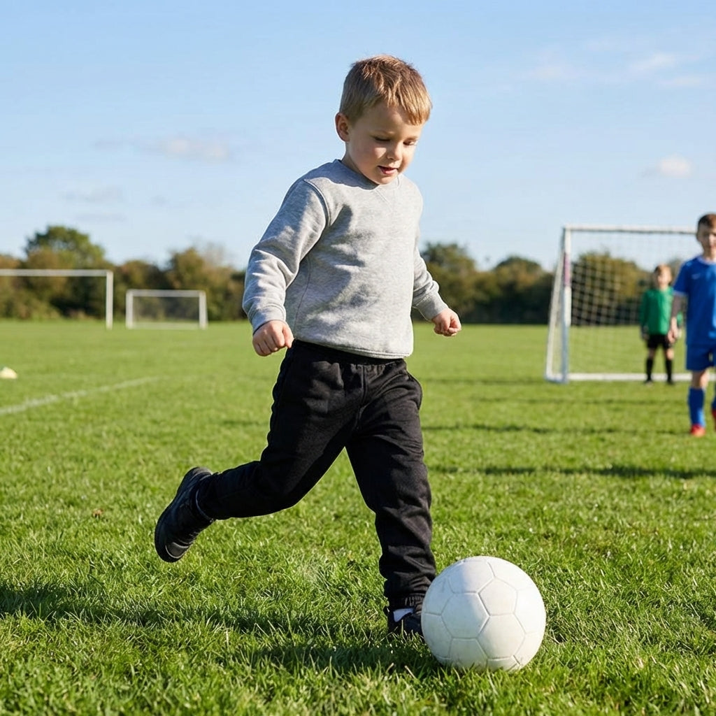 Junior tracksuit bottoms made from lightweight polyester