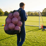 Football carry bag with 12 footballs, durable mesh
