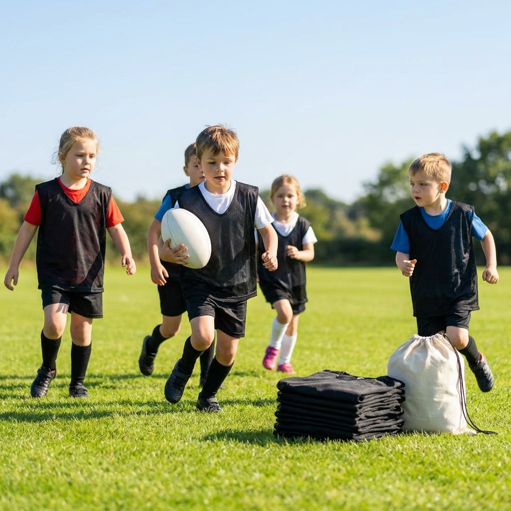 Rugby Training Bibs in Various Colours and Lightweight Mesh