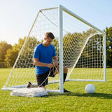 Football goal nets 24 x 8 ft, durable HDPE for clubs and schools