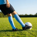 Football socks in various sizes and colours for players