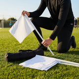 Customisable football corner flags in various colours and weatherproof design