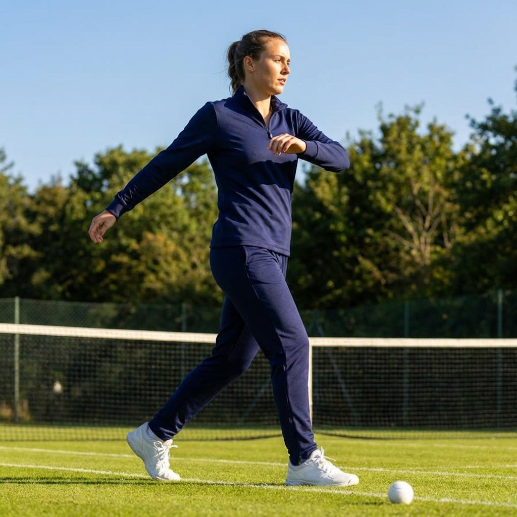 Women's Quarter Zip Tracksuit made of lightweight polyester