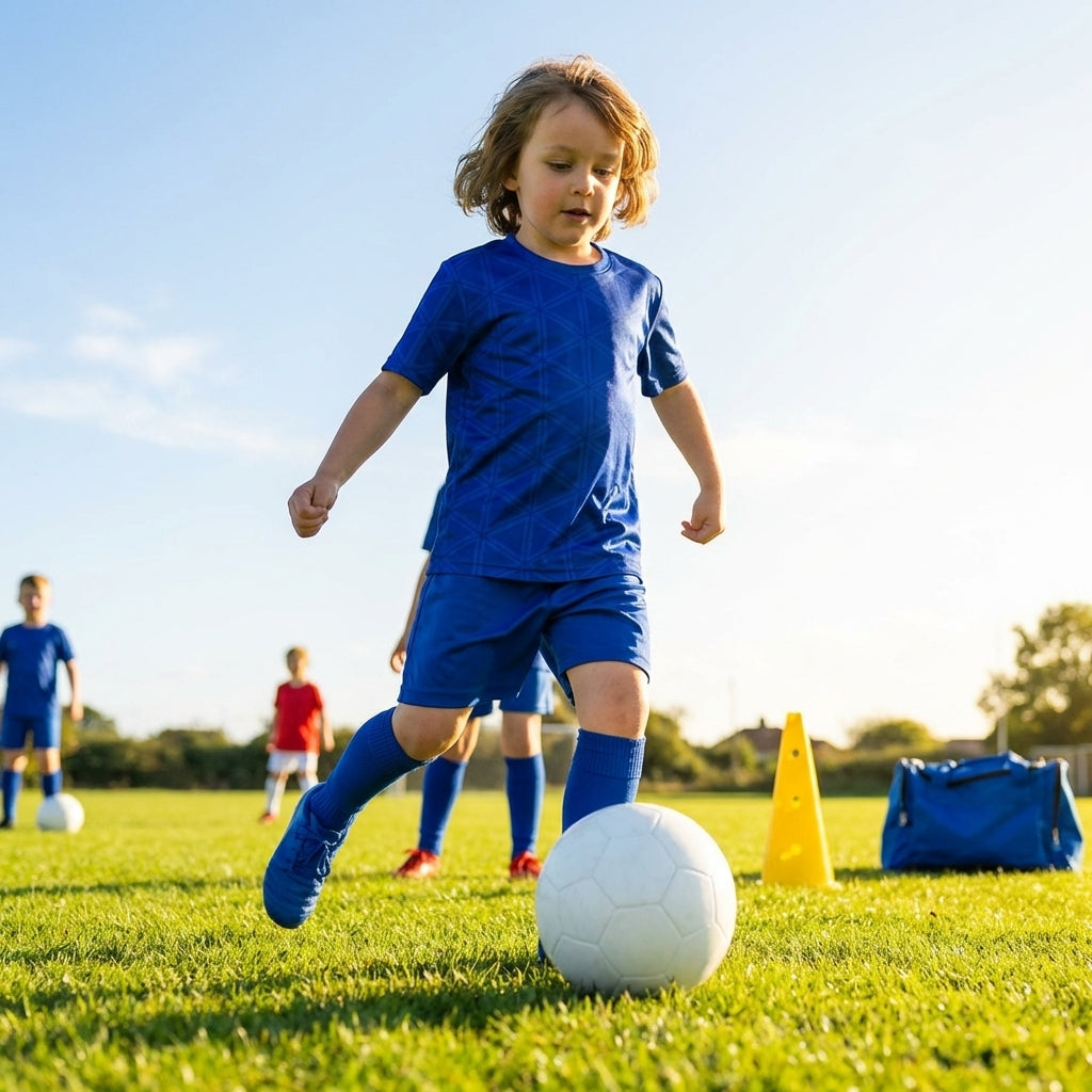 Kids' Football Shirts in vibrant colours for ages 5-14