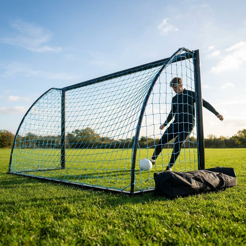 Aluminium Folding Football Goal in various sizes and colours, ideal for training and matches