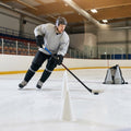 Vibrant ice hockey training cones in various sizes and colours