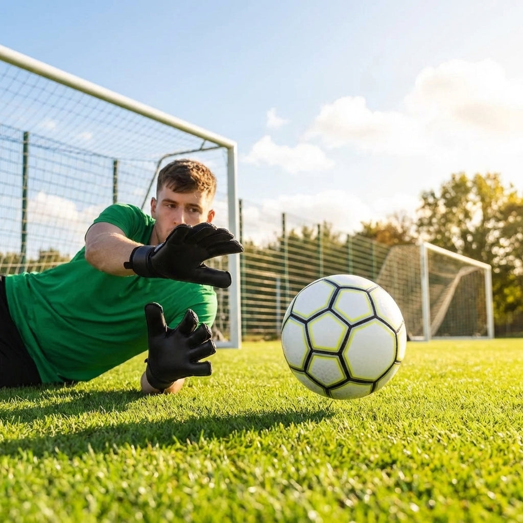 Goalkeeper reaction ball with unpredictable bounce for training