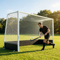 Pop up hockey goals with durable steel frame for indoor and outdoor use