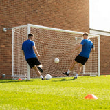 Aluminium football goal with folding mechanism