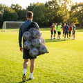 Football carry bag with 12 footballs, durable mesh