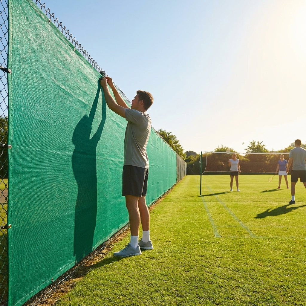 High-quality baseball outfield screen in black or green