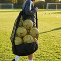 Football carry bag with 12 footballs, durable mesh