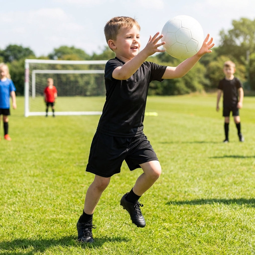 Kids' base layer top in vibrant colours for ages 5-10, ideal for sports