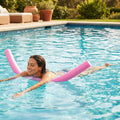 Swimming pool noodles in vibrant colours made from EVA foam