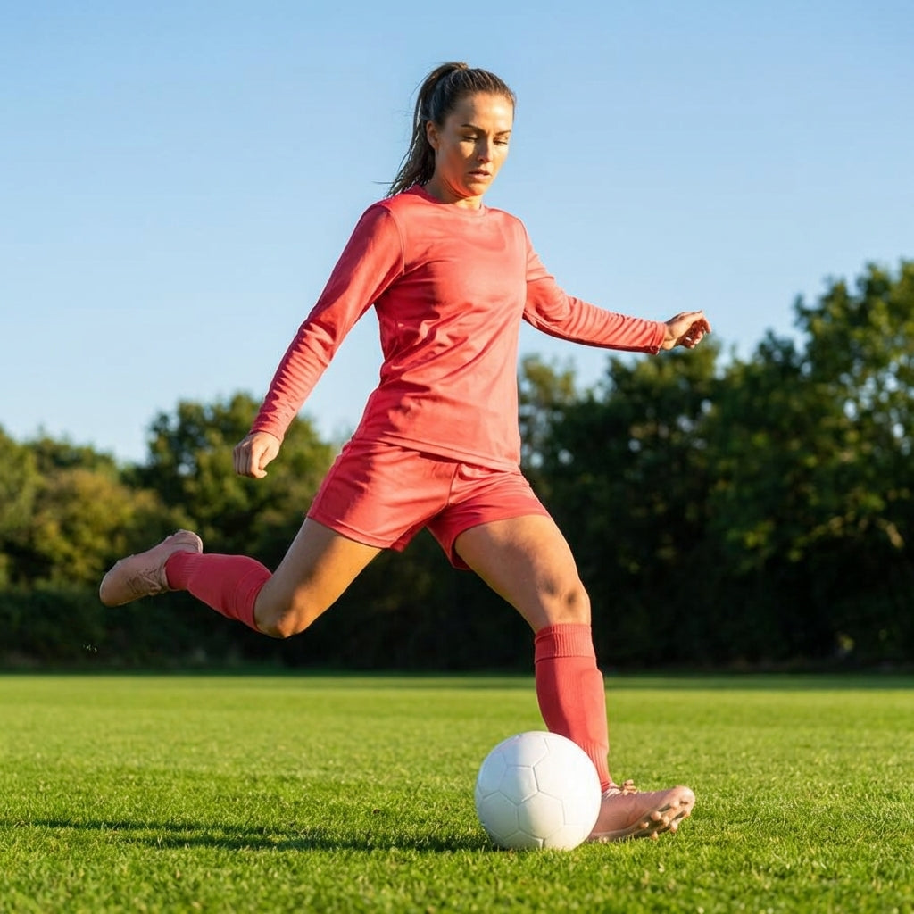 Women's Football Kit with Long Sleeve Shirt and Shorts