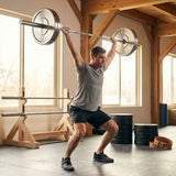 Steel Olympic lifting barbell for gym and home use