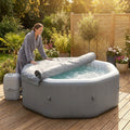Hot Tub Thermal Cover in Grey with Double Insulation