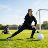 Black ladies football hoodie, cotton polyester blend