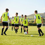Sports team numbered bibs in vibrant colours for all ages