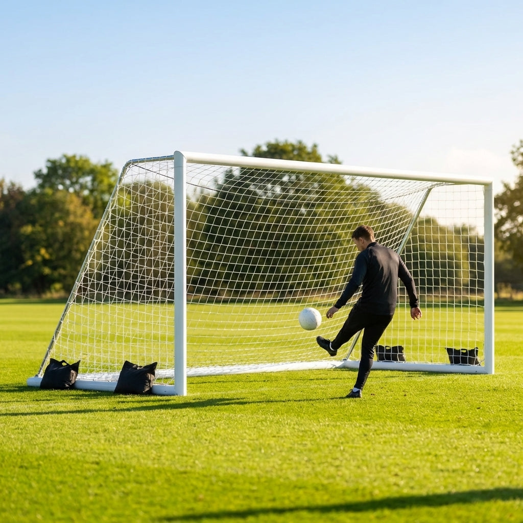 Aluminium Freestanding Football Goal 16 x 6ft for Youth Matches