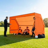 Portable team shelter in 10 colours with steel frame for sports events