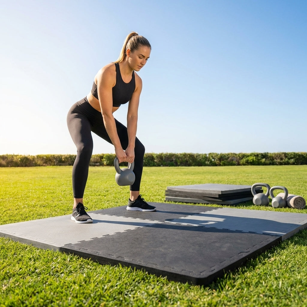 Rubber Gym Flooring Mats in various thicknesses and colours